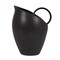 Hello Honey 82-Ounce Textured Stoneware Pitcher with Reactive Glaze, Matte Black